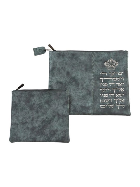 סט תיקי טלית ותפילין דמוי עור מא... | תיקי טלית ותפילין